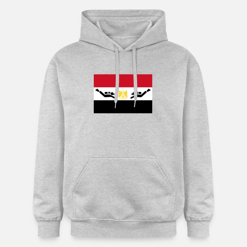 Plonger en Egypte - Sweat à capuche Softstyle® Gildan Unisexe - gris clair chiné