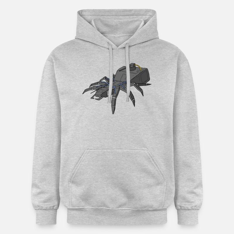 Araignée Robotique - Sweat à capuche Softstyle® Gildan Unisexe - gris clair chiné