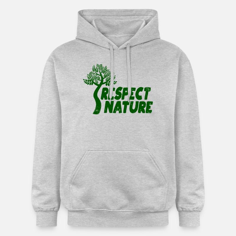 Respectez la nature - Sweat à capuche Softstyle® Gildan Unisexe - gris clair chiné