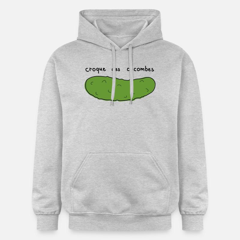Croque des concombes - Sweat à capuche Softstyle® Gildan Unisexe - gris clair chiné