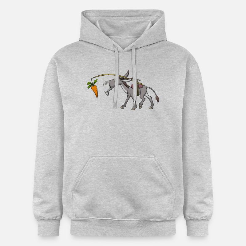 Âne, mule, mule - Sweat à capuche Softstyle® Gildan Unisexe - gris clair chiné