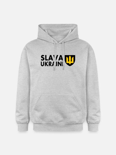 Slava ukraini - Gildan Unisex Softstyle® Midweight Hoodie - light heather grey