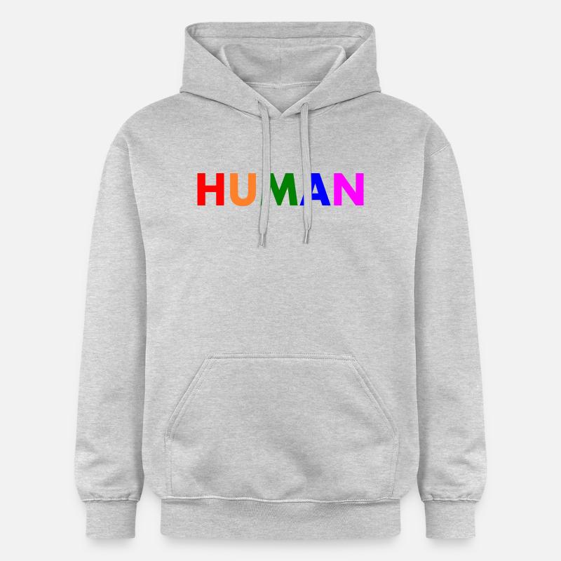 Human - Sweat à capuche Softstyle® Gildan Unisexe - gris clair chiné