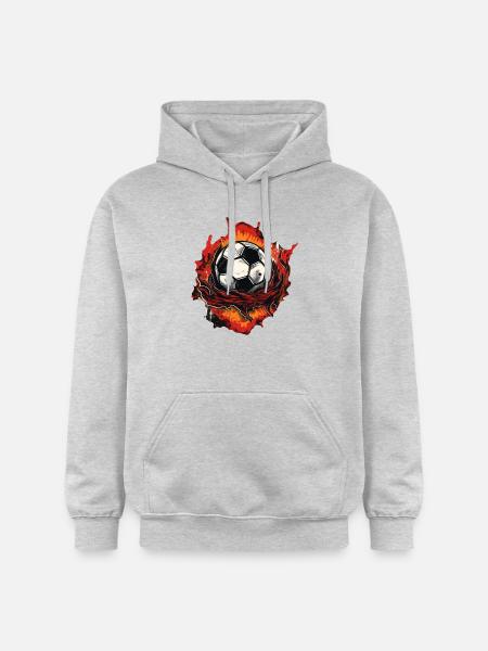 Soccer Ball - Gildan Unisex Softstyle® Midweight Hoodie - light heather grey