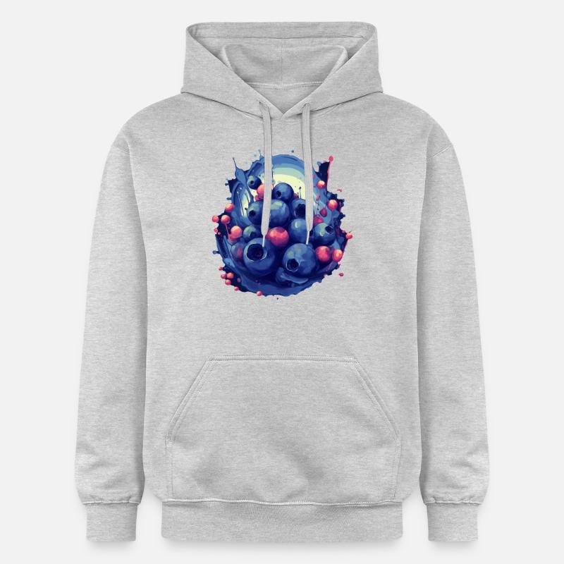 Myrtille - Sweat à capuche Softstyle® Gildan Unisexe - gris clair chiné