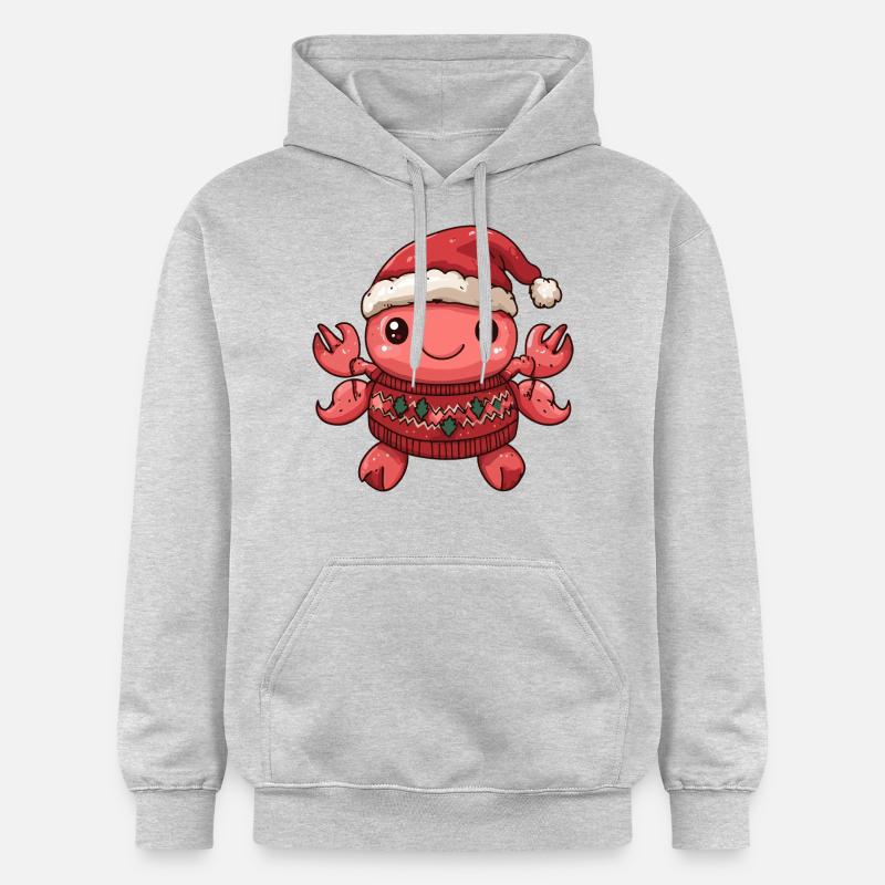 Crabe Crabe Noël - Sweat à capuche Softstyle® Gildan Unisexe - gris clair chiné