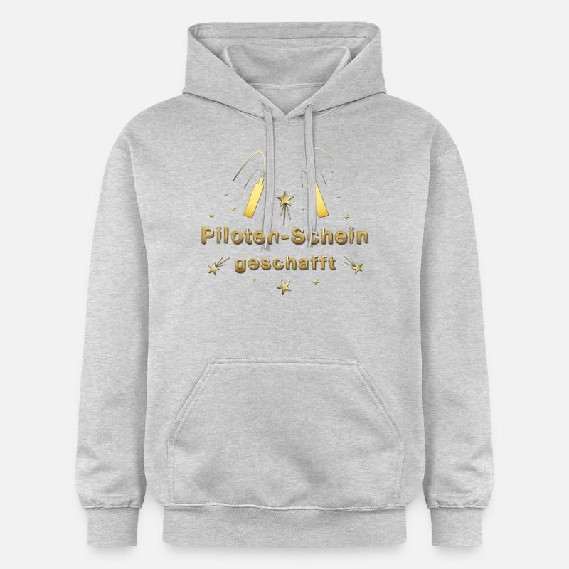 Pilotenschein Pilot Pilotenausbildung PPL - Gildan Unisex Softstyle® Midweight Hoodie - Hellgrau meliert