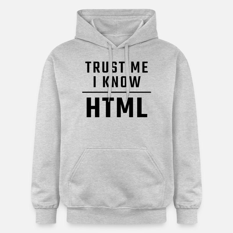 Trust me I know HTML - Gildan Unisex Softstyle® Midweight Hoodie - light heather grey