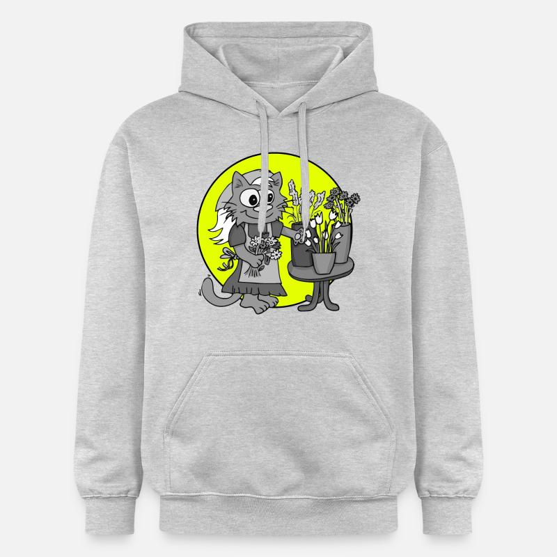 Profession Fleuriste Rétro - Sweat à capuche Softstyle® Gildan Unisexe - gris clair chiné