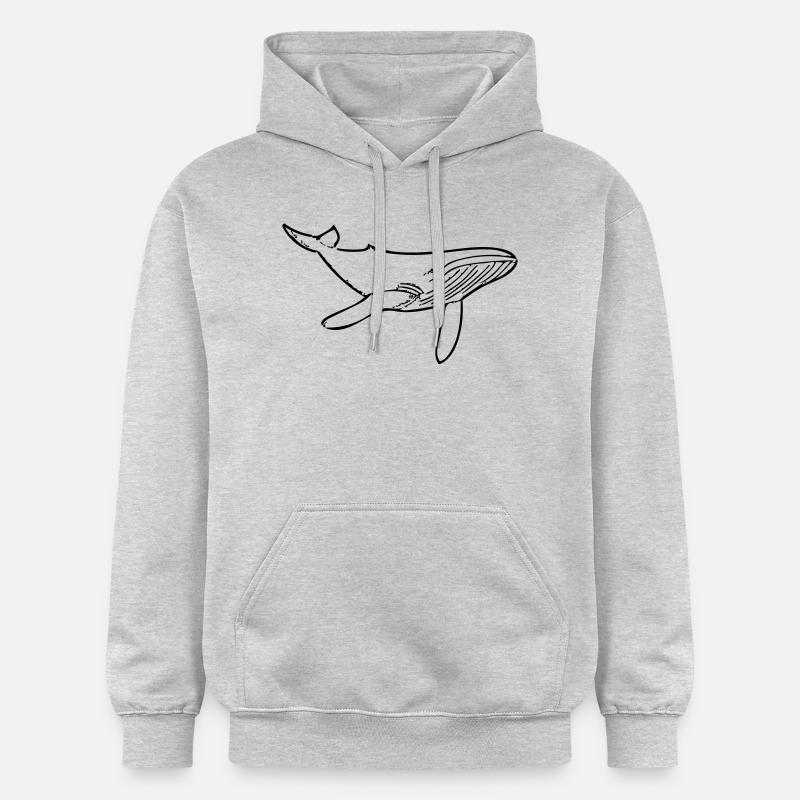 Baleine - Sweat à capuche Softstyle® Gildan Unisexe - gris clair chiné