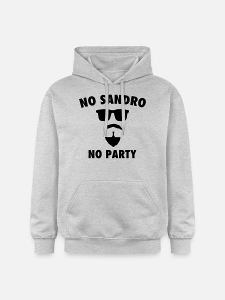 NO SANDRO NO PARTY - Gildan Unisex Softstyle® Midweight Hoodie - Hellgrau meliert