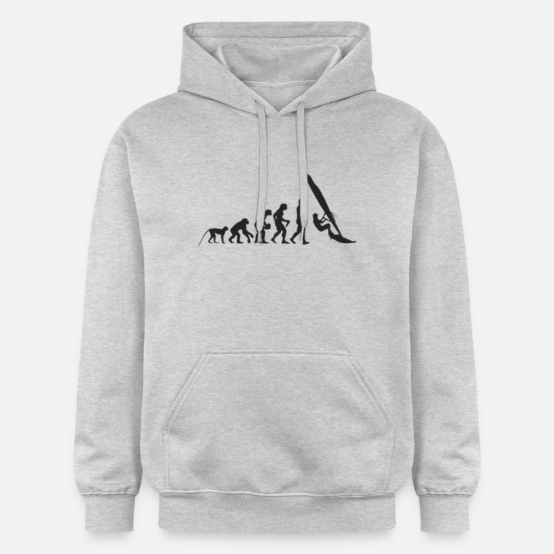 Evolution Windsurfing - Sweat à capuche Softstyle® Gildan Unisexe - gris clair chiné