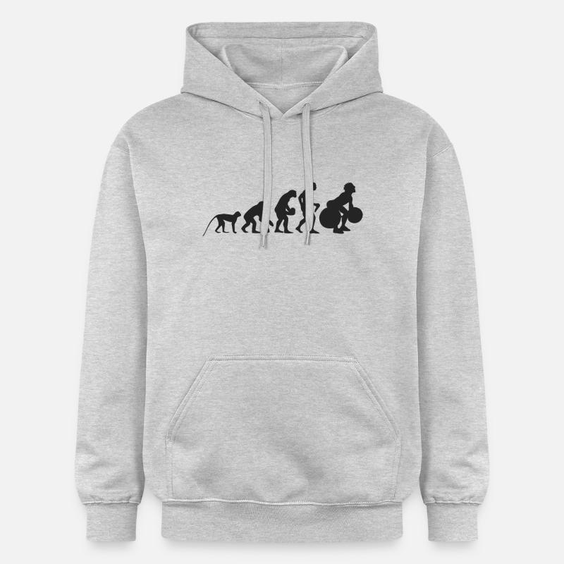 Évolution du poids et haltères - Sweat à capuche Softstyle® Gildan Unisexe - gris clair chiné