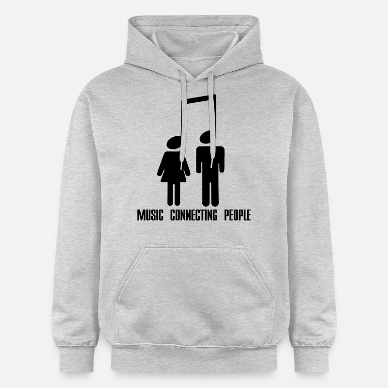 Music Connecting People - Sweat à capuche Softstyle® Gildan Unisexe - gris clair chiné