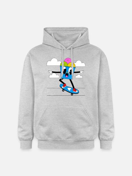 Skate Funny - Gildan Unisex Softstyle® Midweight Hoodie - light heather grey