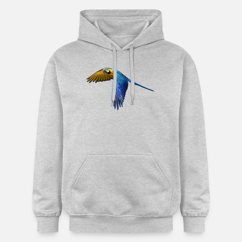 perroquet perroquet oiseau vogel2 - Sweat à capuche Softstyle® Gildan Unisexe - gris clair chiné