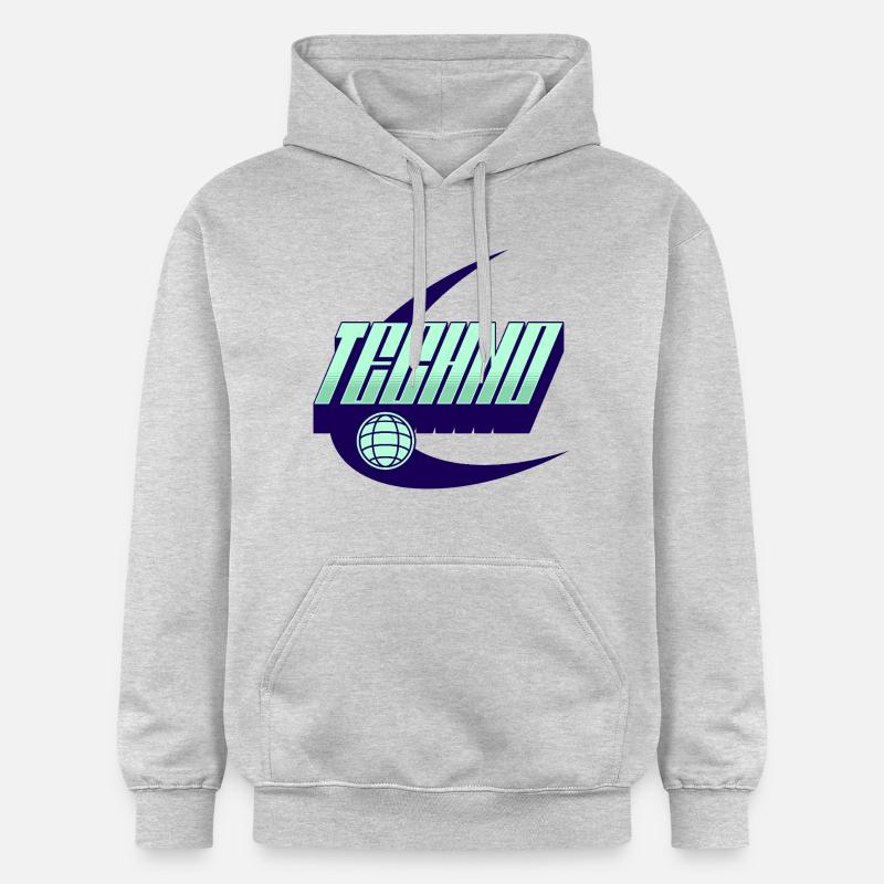 Techno - Sweat à capuche Softstyle® Gildan Unisexe - gris clair chiné