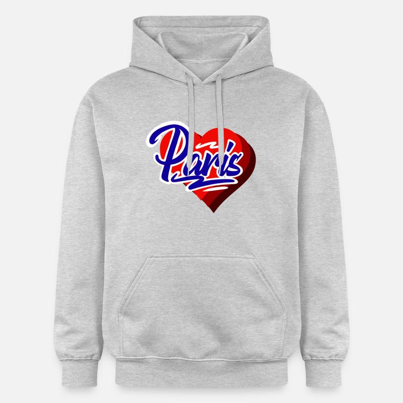 Paris - Sweat à capuche Softstyle® Gildan Unisexe - gris clair chiné