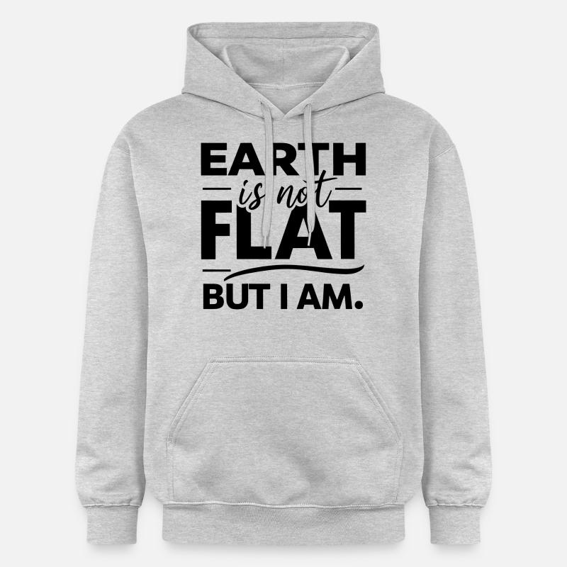 Satire Terre plate Blagues ironiques - Sweat à capuche Softstyle® Gildan Unisexe - gris clair chiné