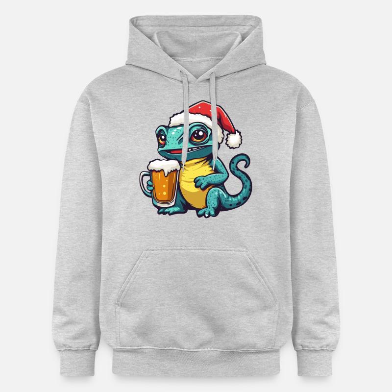Bière de Noël Caméléon - Sweat à capuche Softstyle® Gildan Unisexe - gris clair chiné