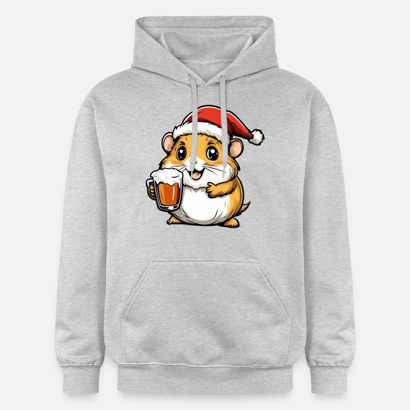 Bière de Noël Hamster - Sweat à capuche Softstyle® Gildan Unisexe - gris clair chiné