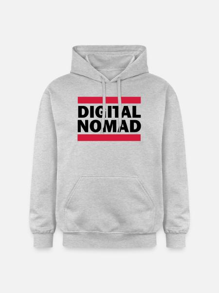 Digital Nomad - Gildan Unisex Softstyle® Midweight Hoodie - light heather grey