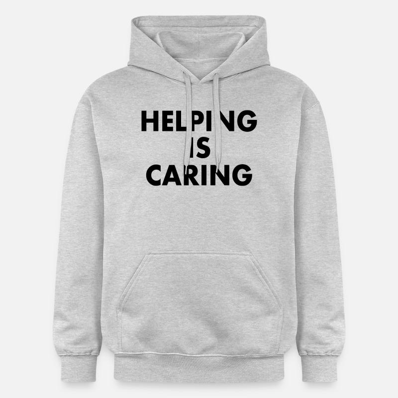 Helping is caring - Sweat à capuche Softstyle® Gildan Unisexe - gris clair chiné