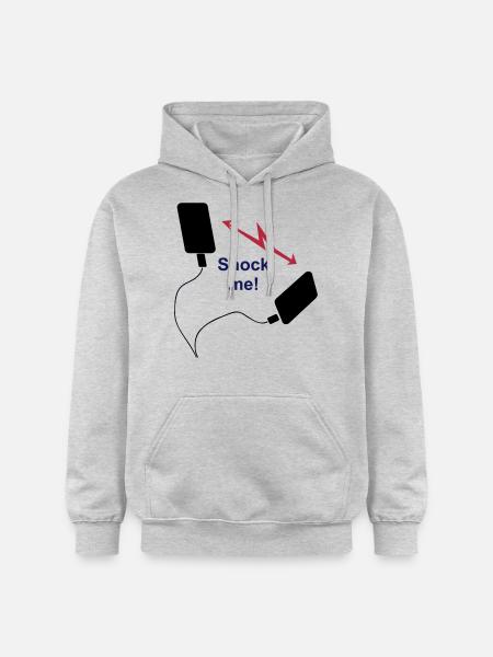Defibrillator - Shock me! - Gildan Unisex Softstyle® Midweight Hoodie - Hellgrau meliert