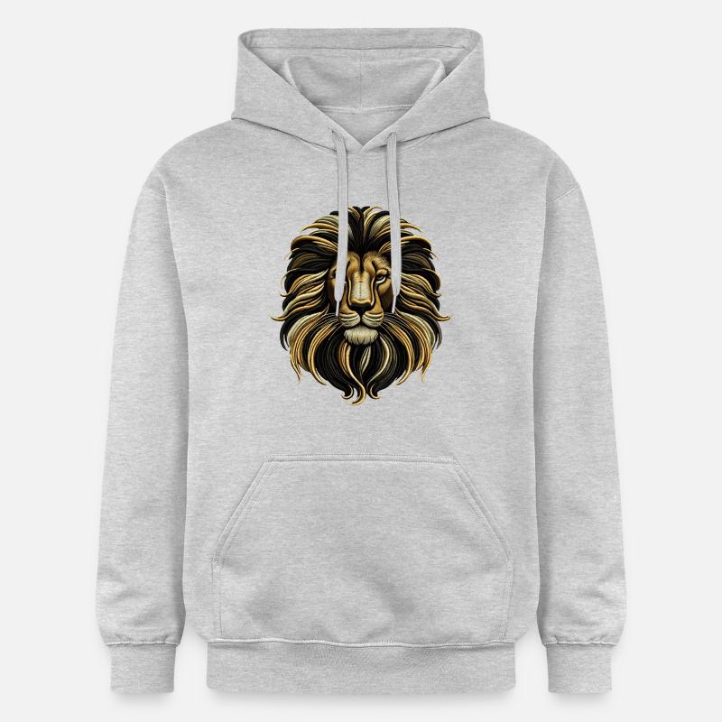 Emblème Élégance Entrelacée - Sweat à capuche Softstyle® Gildan Unisexe - gris clair chiné