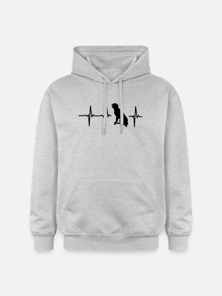 A HEART FOR DOGS! - Gildan Unisex Softstyle® Midweight Hoodie - light heather grey