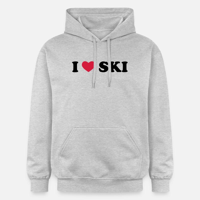 Ski | Skiing - Sweat à capuche Softstyle® Gildan Unisexe - gris clair chiné