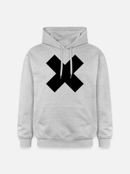 X - Simple Cross - Gildan Unisex Softstyle® Midweight Hoodie - light heather grey