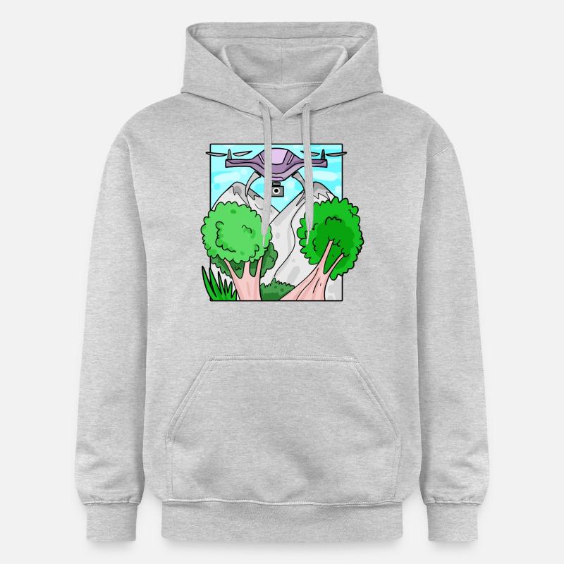 Drone Drone Drones - Sweat à capuche Softstyle® Gildan Unisexe - gris clair chiné