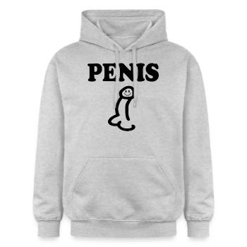 Penis - Gildan Unisex Softstyle® Midweight Hoodie - light heather grey - Front - Liana (172cm) & Jaron (178cm)