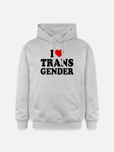 I love transgender trans - Gildan Unisex Softstyle® Midweight Hoodie - light heather grey