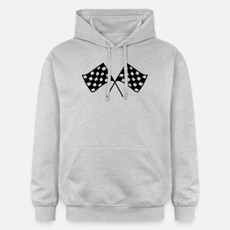 Racing Flag - Sweat à capuche Softstyle® Gildan Unisexe - gris clair chiné