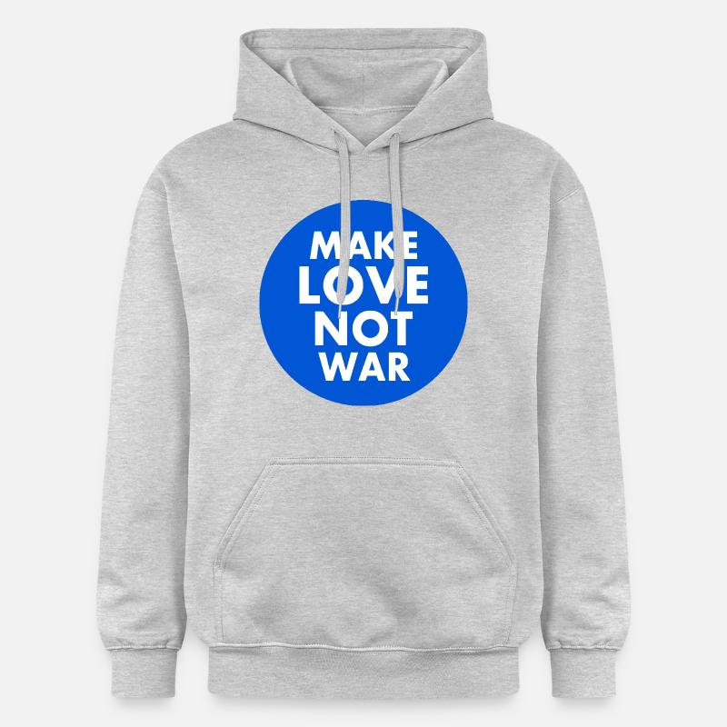 Make love not war - Sweat à capuche Softstyle® Gildan Unisexe - gris clair chiné