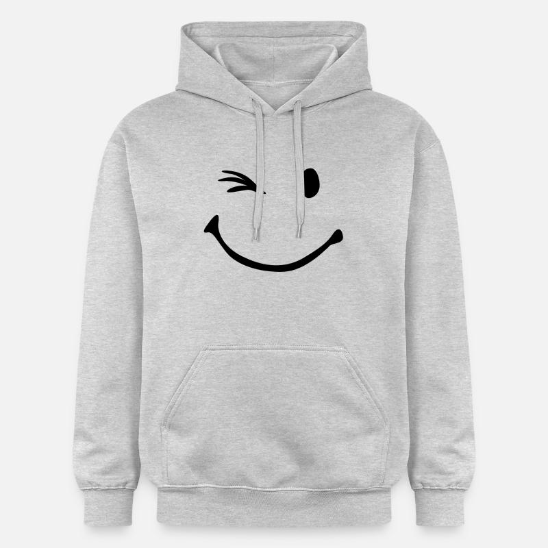 clin d'œil - Sweat à capuche Softstyle® Gildan Unisexe - gris clair chiné