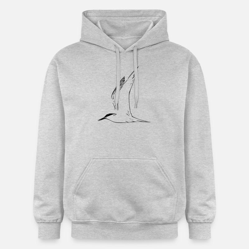 mouette - Sweat à capuche Softstyle® Gildan Unisexe - gris clair chiné