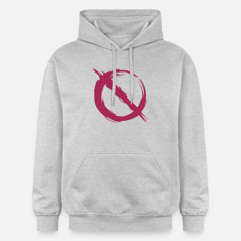 Interdiction interdite Symbole - Sweat à capuche Softstyle® Gildan Unisexe - gris clair chiné