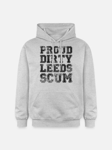 Proud Dirty Leeds Scum Quote - Gildan Unisex Softstyle® Midweight Hoodie - light heather grey