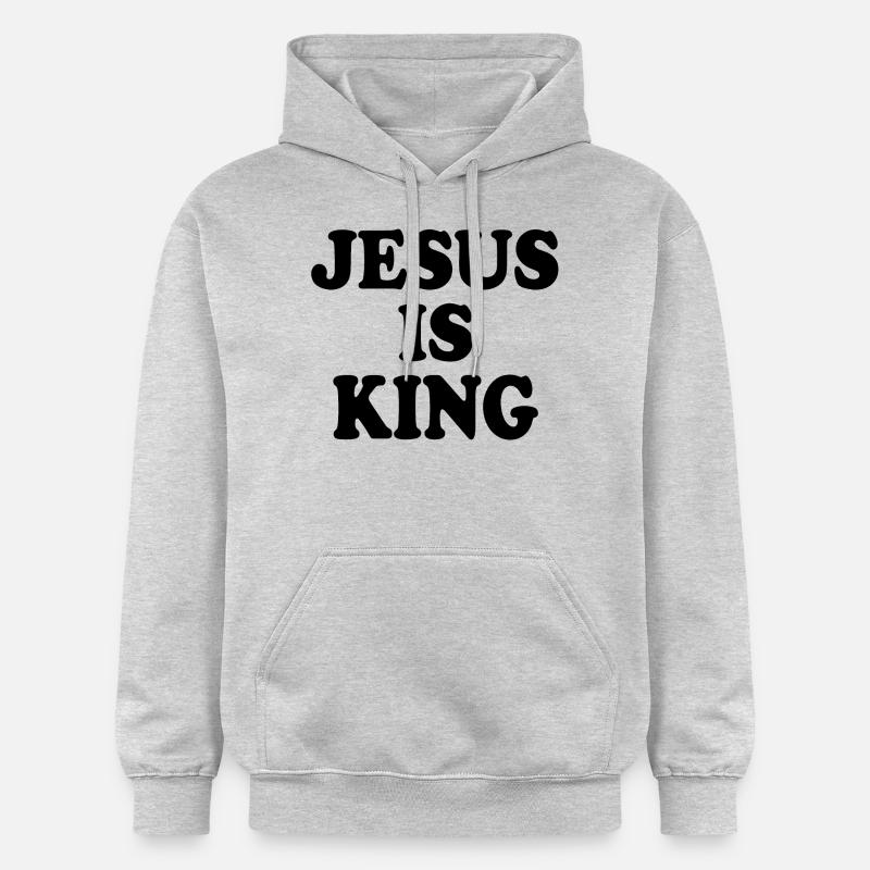 Jesus is king - Sweat à capuche Softstyle® Gildan Unisexe - gris clair chiné