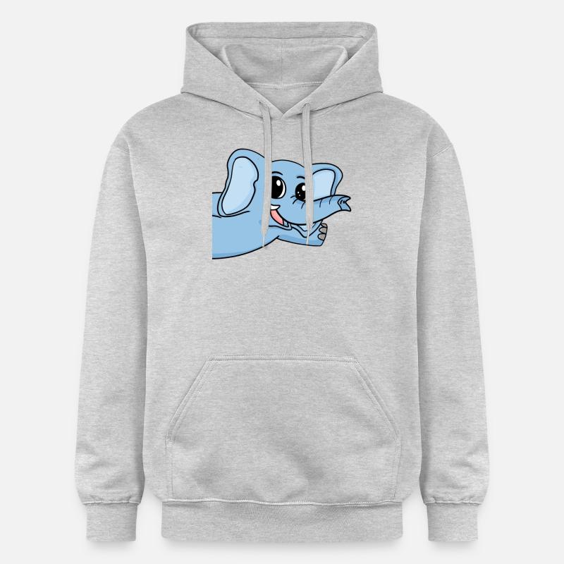 Salutation des éléphants - Sweat à capuche Softstyle® Gildan Unisexe - gris clair chiné