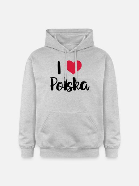I love Polska - Gildan Unisex Softstyle® Midweight Hoodie - light heather grey