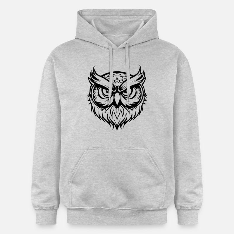 Hibou - Sweat à capuche Softstyle® Gildan Unisexe - gris clair chiné