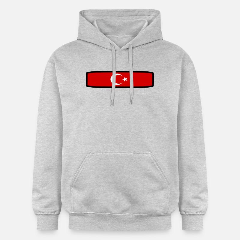 Drapeau turc - Sweat à capuche Softstyle® Gildan Unisexe - gris clair chiné