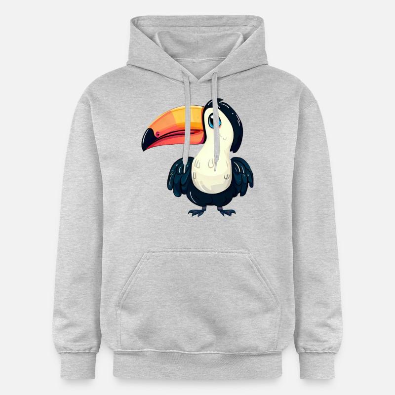Toucan : oiseau tropical par excellence - Sweat à capuche Softstyle® Gildan Unisexe - gris clair chiné