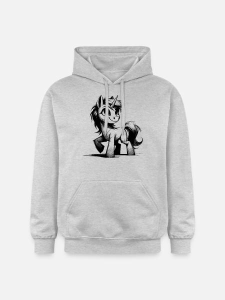 Magical Unicorn Magic Pencil Sketch - Gildan Unisex Softstyle® Midweight Hoodie - light heather grey