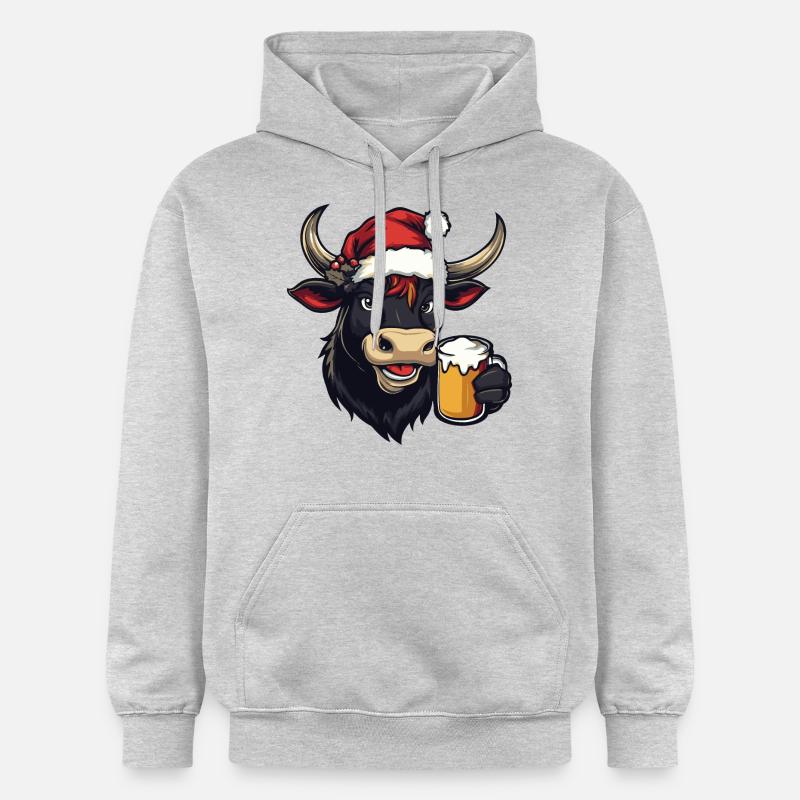 Bière de Noël Vache - Sweat à capuche Softstyle® Gildan Unisexe - gris clair chiné