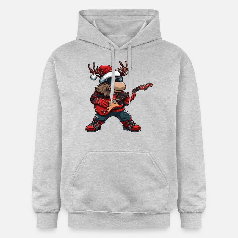 Guitare de Noël Moose - Sweat à capuche Softstyle® Gildan Unisexe - gris clair chiné